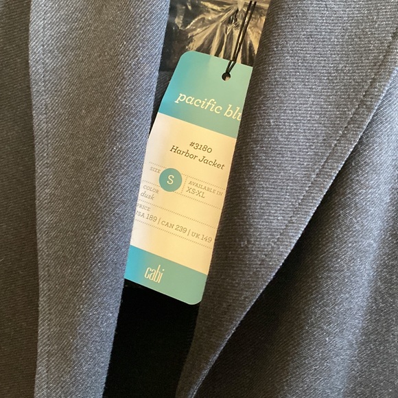 CAbi Harbor Jacket #3180 Dust Pacific blue NWT size S - Picture 3 of 9